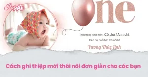 Cách ghi thiệp mời thôi nôi