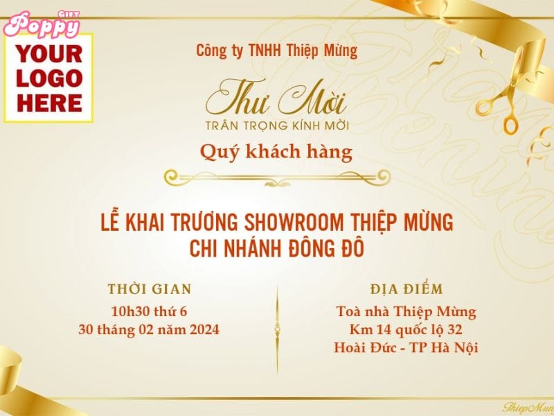 Thiệp mời khai trương