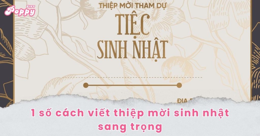 viết thiệp mời sinh nhật sang trọng